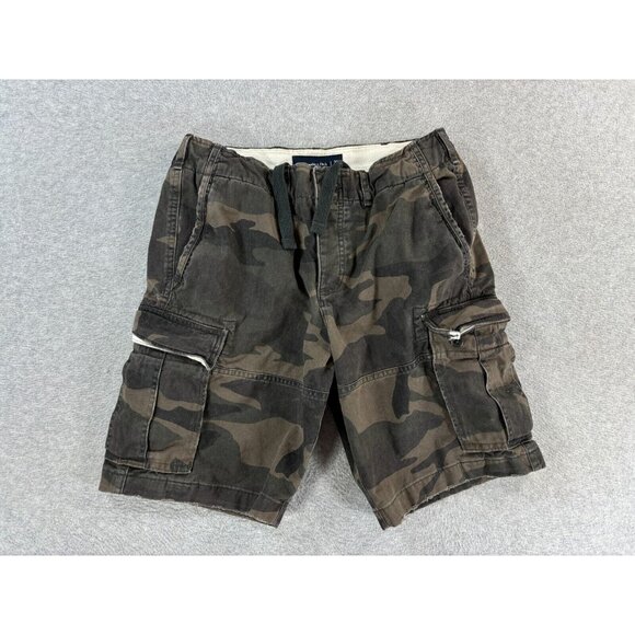 Abercrombie & Fitch Distressed Camouflage Cargo Shorts (Men's 30)‎ Green - 9